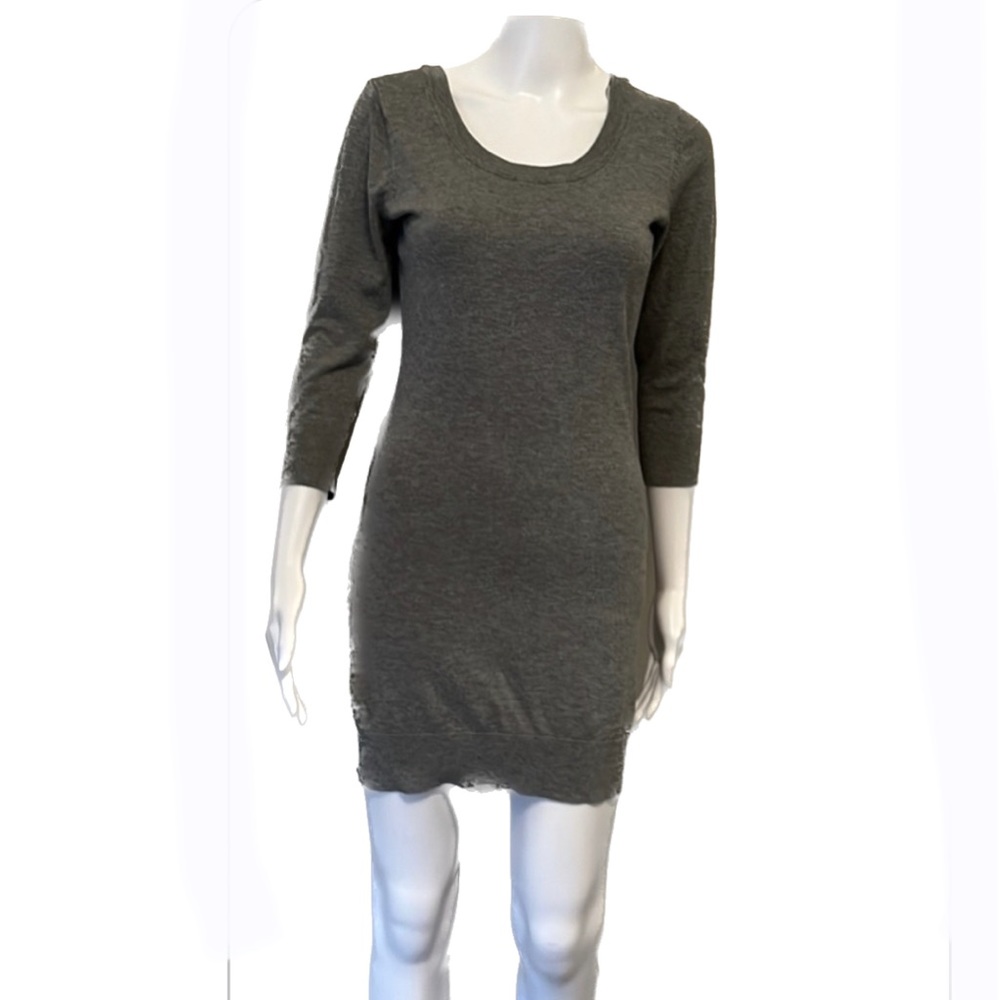 H&M Soft gray shirt dress size medium scoop neck